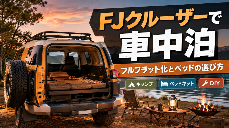 FJクルーザーで車中泊｜フルフラット化とベッドの選び方を解説